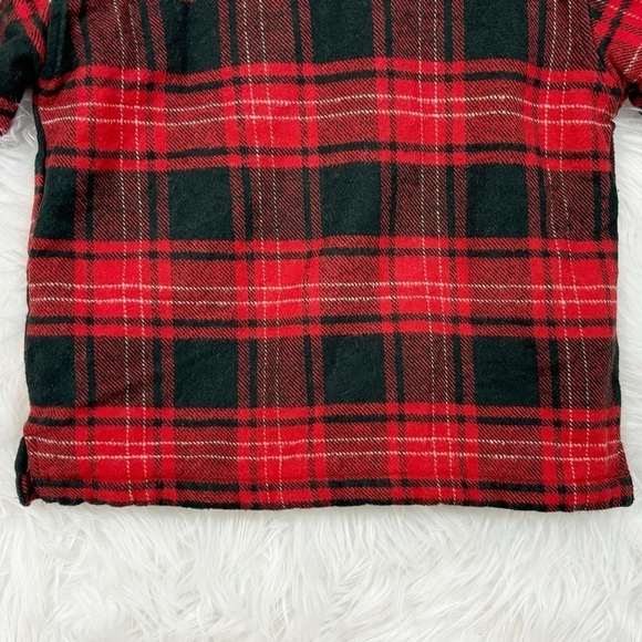 Zara Kids Toddler Plaid Red Button Down Pockets Faux Flannel Jacket Sz 2-3 Yrs - Picture 10 of 14